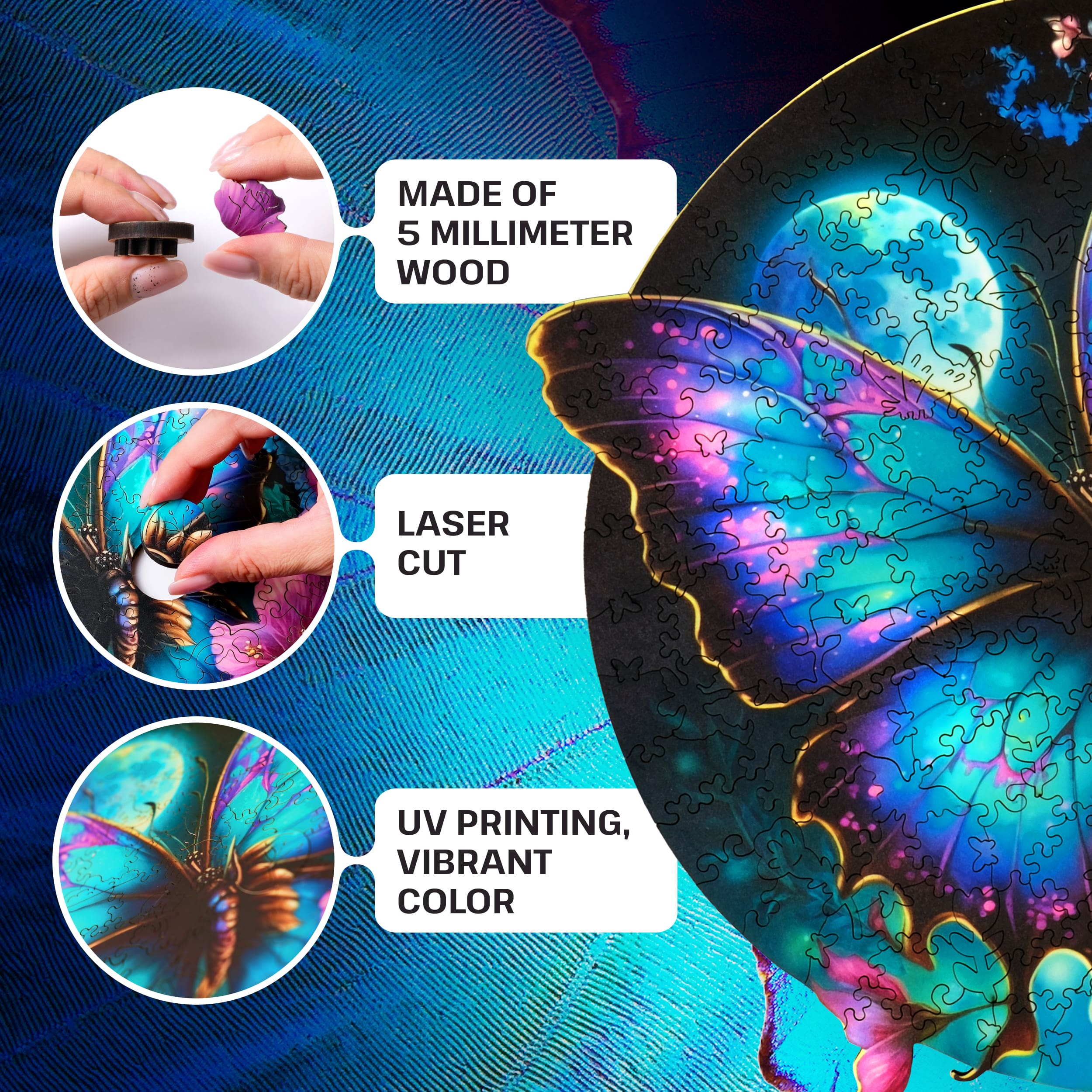 Billeder og fotos af Butterfly puzzle 500 pieces. ESC WELT.