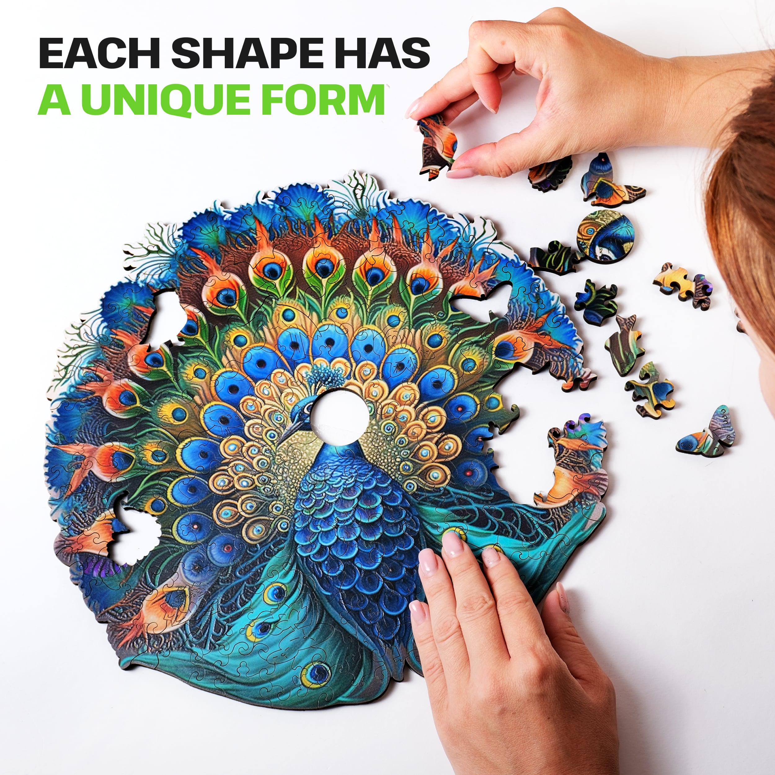 Billeder og fotos af Peacock puzzle 500 pieces. ESC WELT.