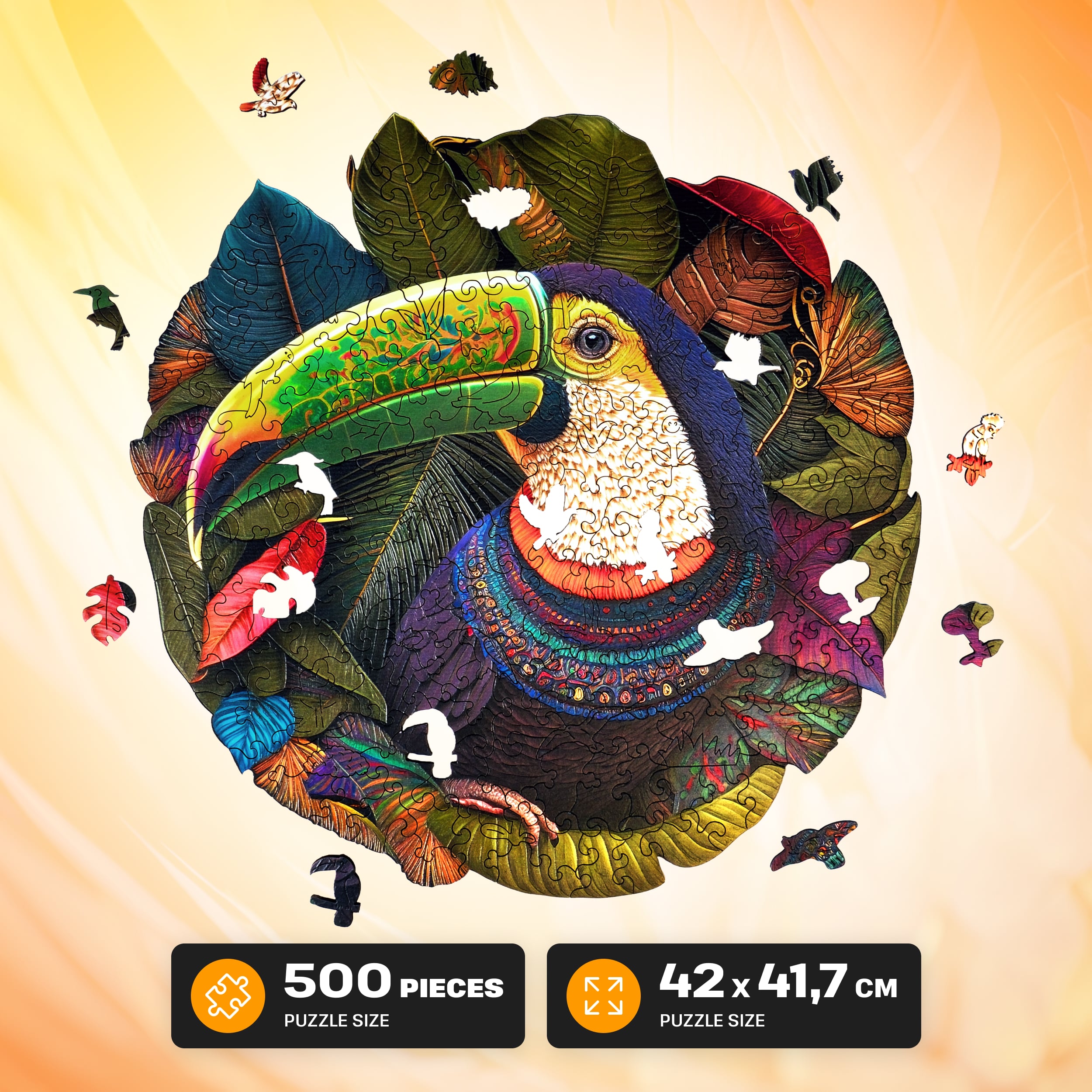 Billeder og fotos af Toucan puzzle 500 pieces. ESC WELT.