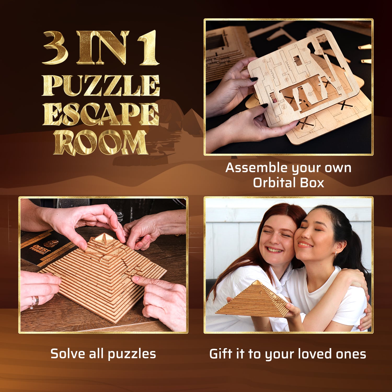 Billeder og fotos af 3D Puzzle Game Quest Pyramid. ESC WELT.